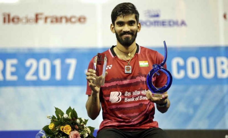 kidambi srikanth with the french open trophy