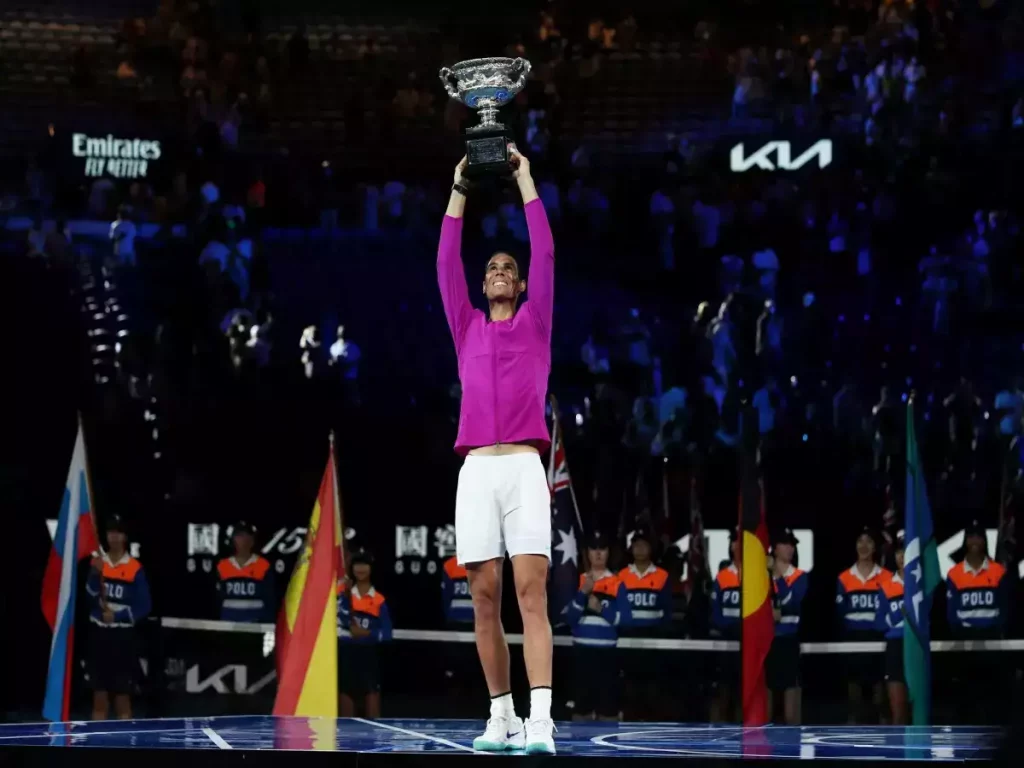Nadal after being crowned the AO champ